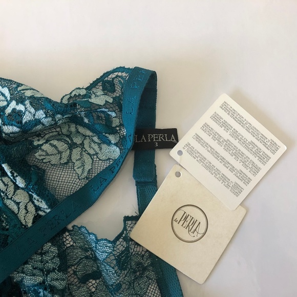 La Perla Bra 34 36 B C Full Bralette Mesh Lace - Picture 6 of 8
